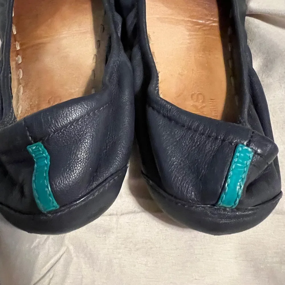 Tieks Women's Navy Ballet Flats - Picture 2 of 7